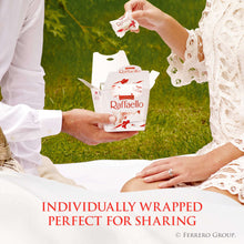 Individually wrapped Raffaello candy box in gift hands