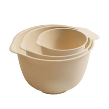 Papyrus beige mixing bowl with handle and pouring rim, from nesting set