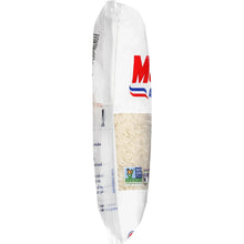 White Mahatma rice pouch with grains visible and a red brand logo