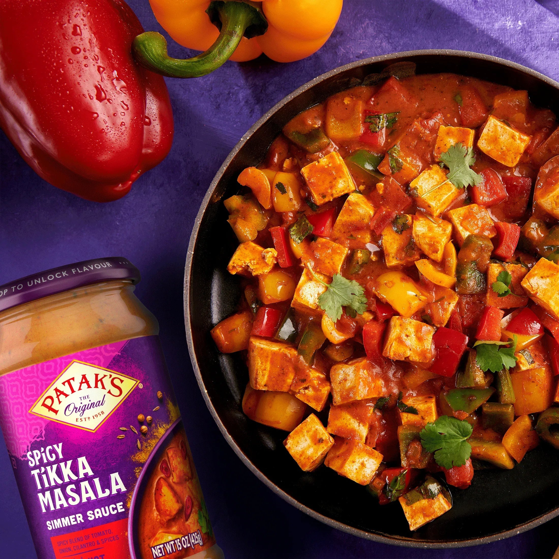 Patak's Spicy Tikka Masala Simmer Sauce, 15 Ounce Bottle