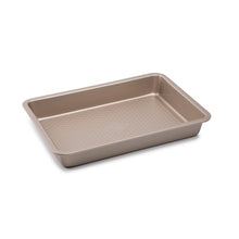 Champagne gold rectangular baking tray with textured base