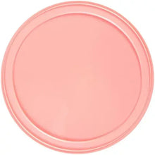 Peach iced tea mix can lid in pink plastic