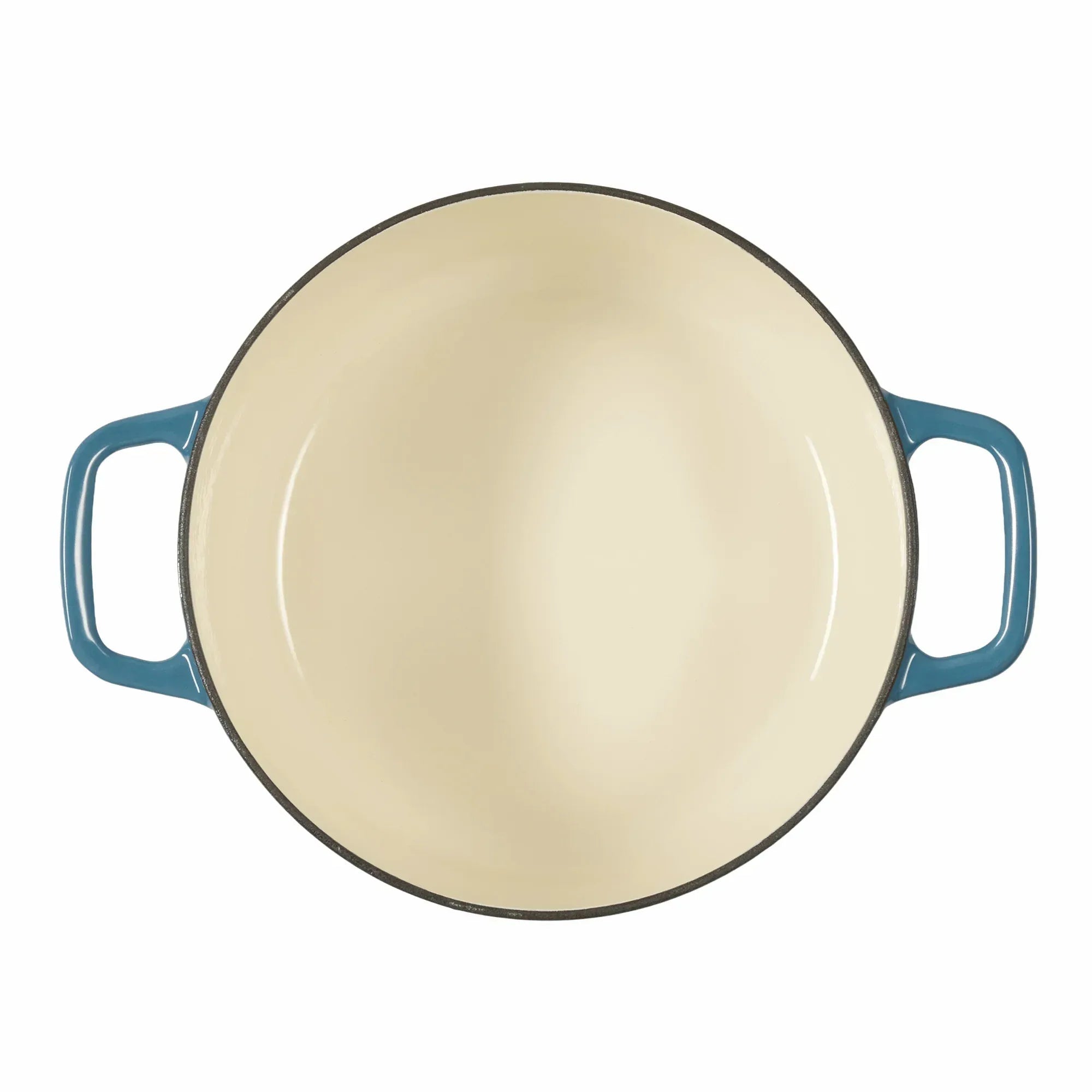 Carote 4.5QT Enamel Cast Iron Dutch Oven,9.5"Round Soup Pot with Lid, Induction Compatible，Blue