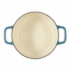 Carote 4.5QT Enamel Cast Iron Dutch Oven,9.5"Round Soup Pot with Lid, Induction Compatible，Blue
