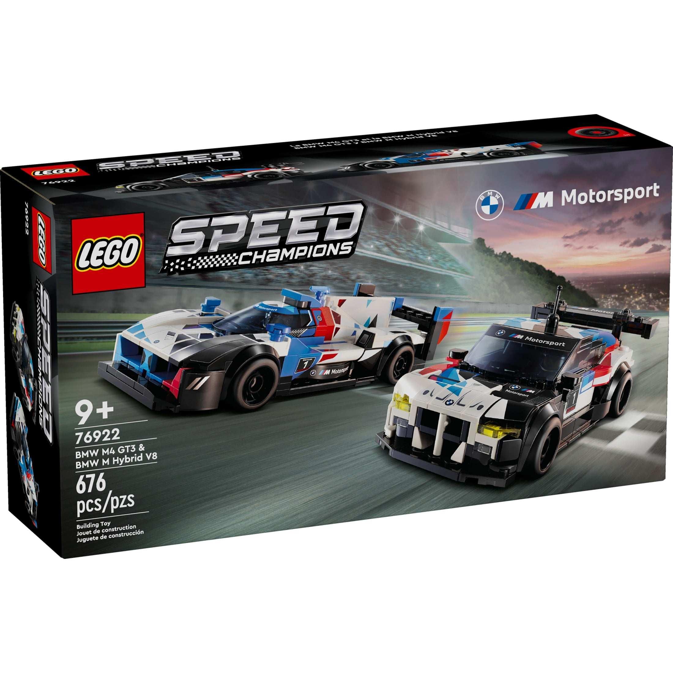 LEGO Speed Champions BMW M4 GT3 &amp; BMW M Hybrid V8 Building Toys - Race Car Toys for Kids, Boys &amp; Girls, Ages 9+ - Gift for Christmas - W/ 2 Minifigures - 7692 - USA MEGA SHOP