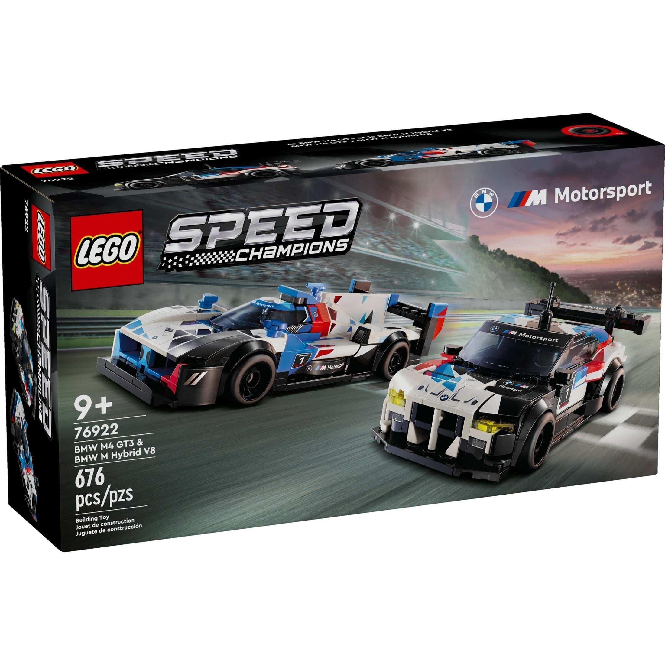 LEGO Speed Champions BMW M4 GT3 &amp; BMW M Hybrid V8 Building Toys - Race Car Toys for Kids, Boys &amp; Girls, Ages 9+ - Gift for Christmas - W/ 2 Minifigures - 7692