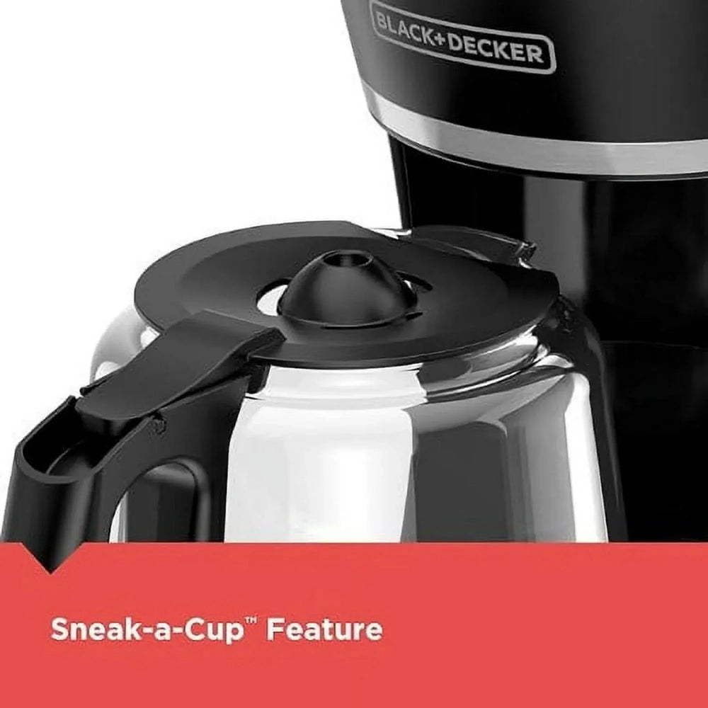 BLACK+DECKER Programmable 12-Cup Drip Coffee Maker with Custom Brew Strength, Black - USA MEGA SHOP
