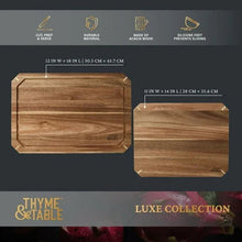 Acacia cutting board set with two rectangular boards in different sizes