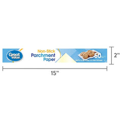 Great Value Non-Stick Parchment Paper, 50 Sq ft
