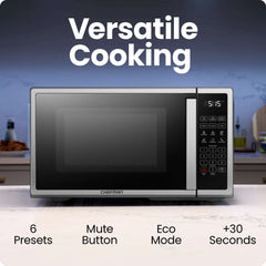 Chefman 0.9 Cu ft Countertop Microwave Oven, 900 Watts - Stainless Steel - USA MEGA SHOP