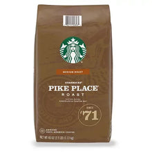 Starbucks Pike Place medium roast ground coffee bag, 40 oz, dark brown