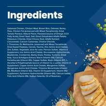 Blue Buffalo Life Protection Formula ingredients panel with ingredient list and kibble pieces