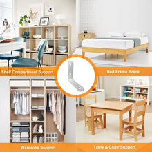 Stainless steel L corner brace bracket with mounting holes for furniture frames