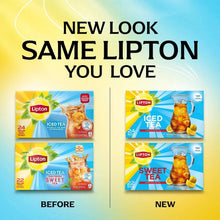 Lipton Sweet Tea iced tea bags multipack showing before and new boxes