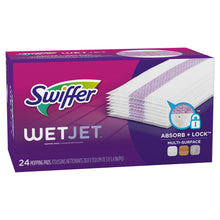 Swiffer WetJet pad refill box, 24 count multi-surface absorb+lock cleaning pads
