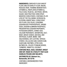 Ingredients list for mini donuts on a product label