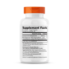 Doctor's Best, High Absorption CoQ10 with BioPerine®, 60 Veggie Caps