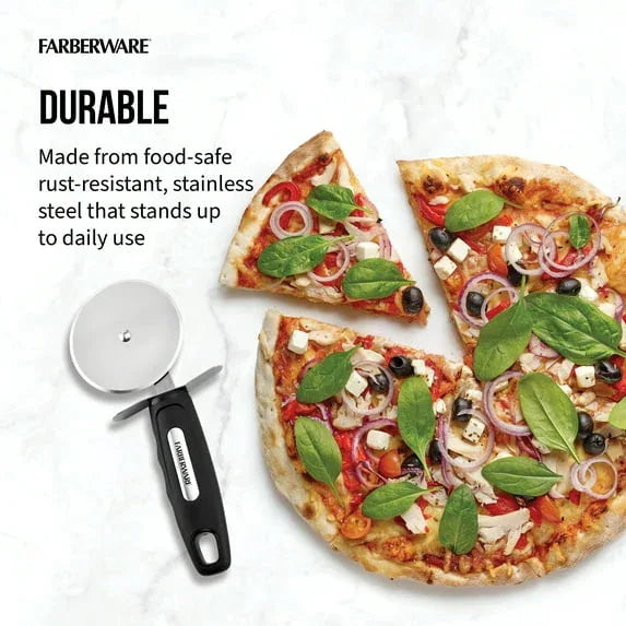 Farberware Professional Stainless Steel Pizza Cutter with Black Handle - USA MEGA SHOP