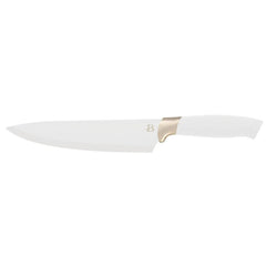 Beautiful 6 Piece Stainless Steel Knife Set White Icing with Gold Accent By Drew Barrymore