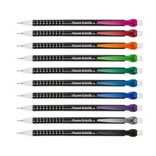 Paper Mate 0.7mm mechanical pencils, assorted colors, lined up with tips