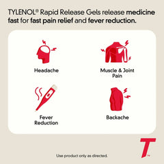 Tylenol Extra Strength 500 mg Acetaminophen Rapid Release Gels, 100 Count