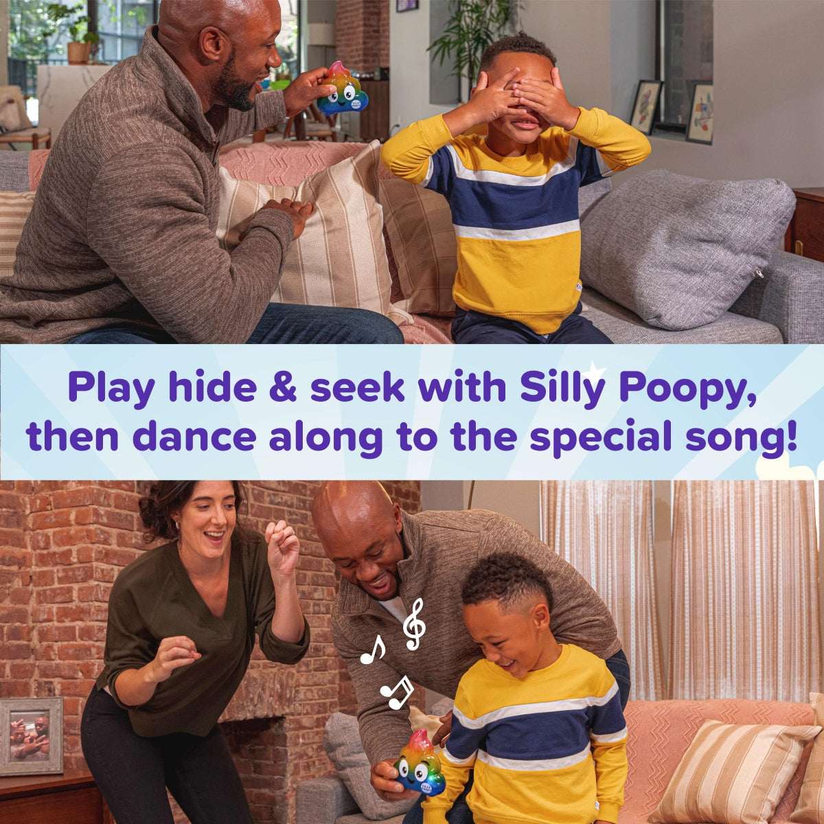Silly Poopy's Hide & Seek Kids Game, Electronic Interactive Game for Ages 3+