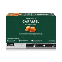 Back of Starbucks Caramel flavored coffee K-Cup pods box with brewing details