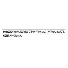 Unsalted butter ingredients label: pasteurized cream, natural flavors, contains milk