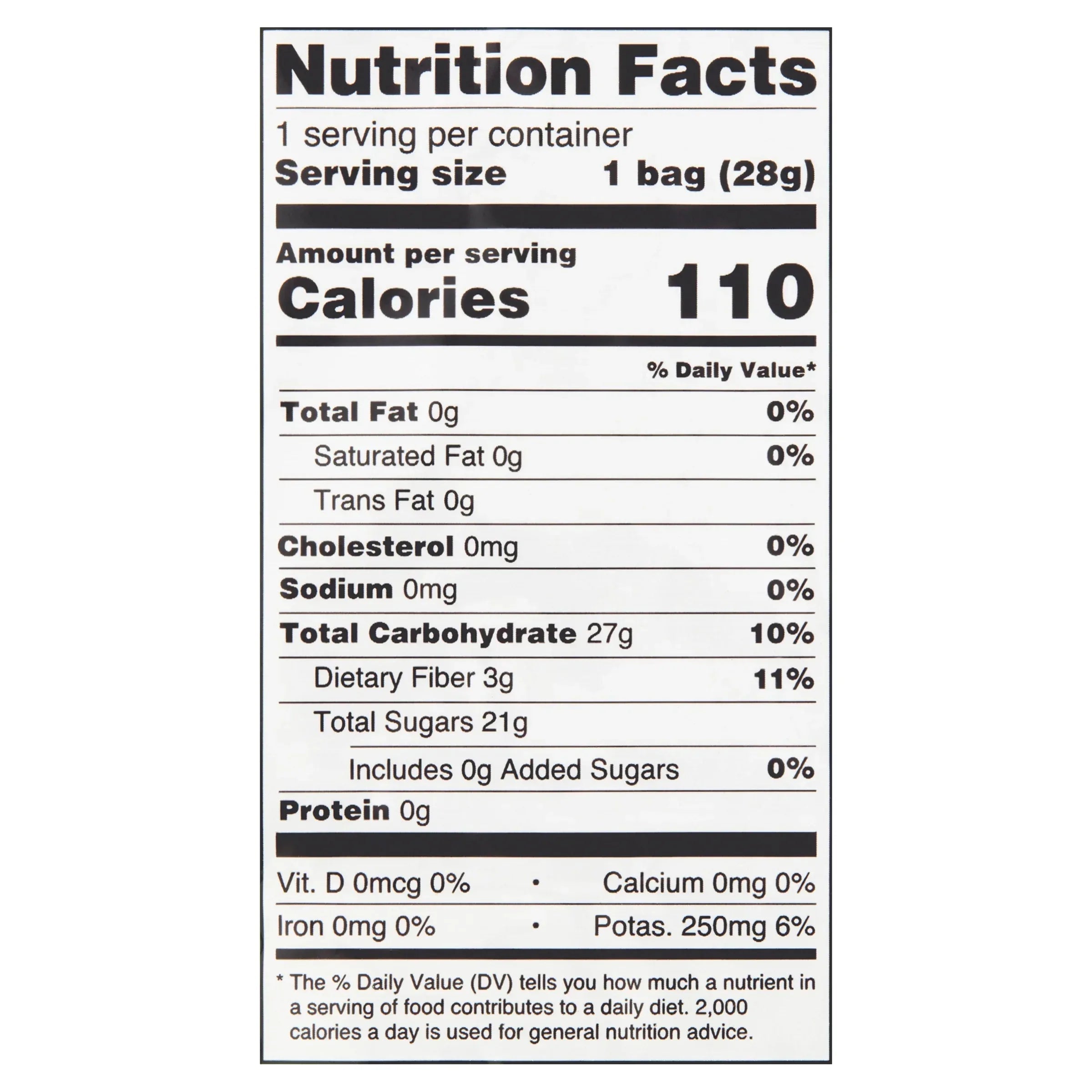 Great Value Freeze Dried Fuji Apple Fruit Crisps, 1 oz