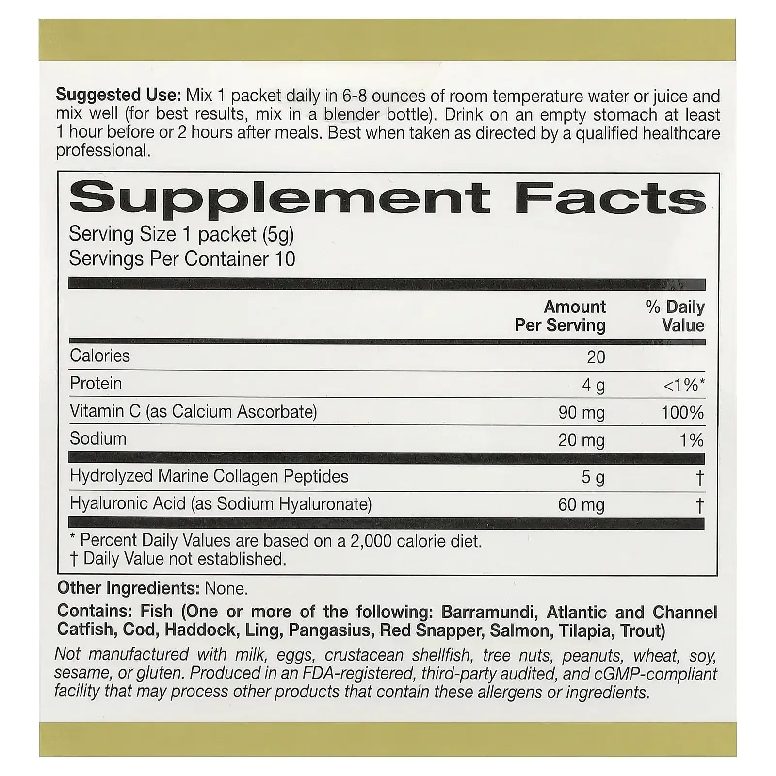 California Gold Nutrition CollagenUP®, Hydrolyzed Marine Collagen Peptides with Hyaluronic Acid and Vitamin C, Unflavored, 7.26 oz (206 g)