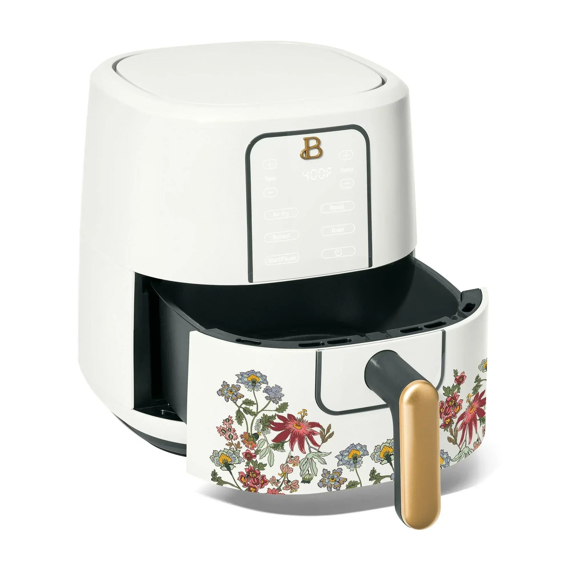 Beautiful 3 Qt Air Fryer with TurboCrisp Technology, EverGood Ceramic Nonstick Coating, Thyme Green by Drew Barrymore