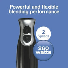 Black immersion hand blender handle with speed control buttons