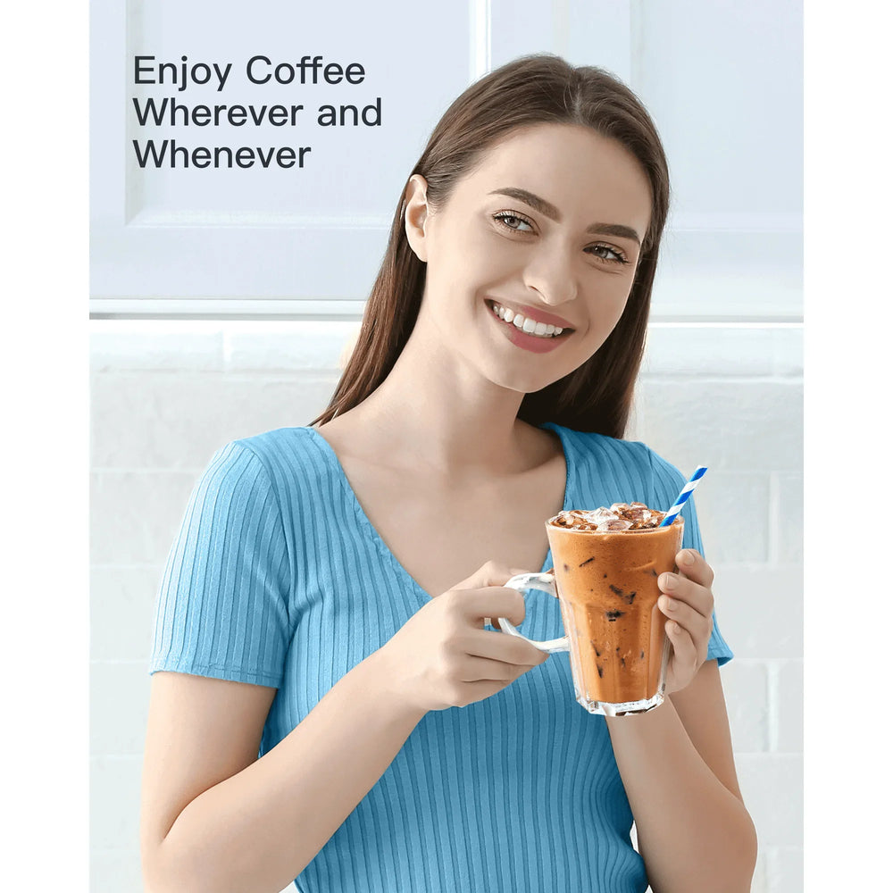 Sboly Iced Coffee Maker, Hot and Cold Coffee Maker Single Serve Coffee Maker for K Cup & Ground Coffee, with Descaling Reminder and Self Cleaning - USA MEGA SHOP