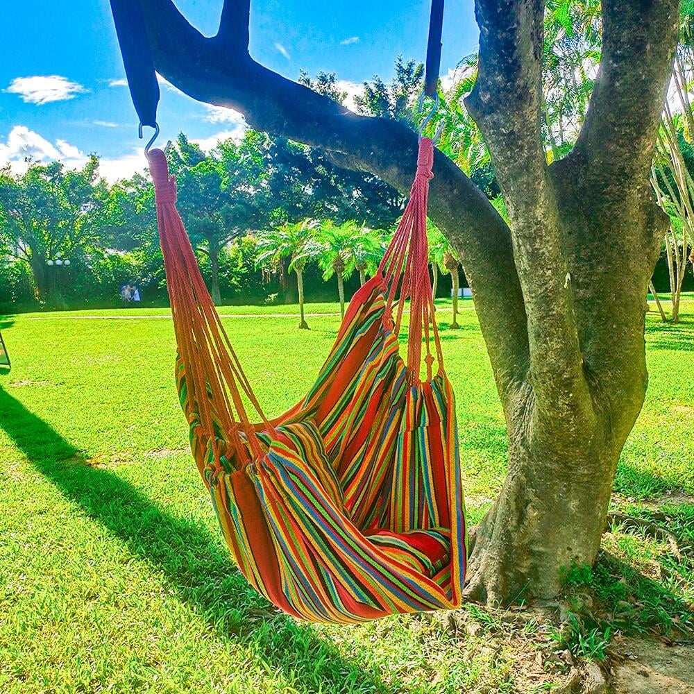 QUANFENG QF Hanging Hammock Chair Patio Indoor and Outdoor Hammock Swing Support 330 lbs - USA MEGA SHOP