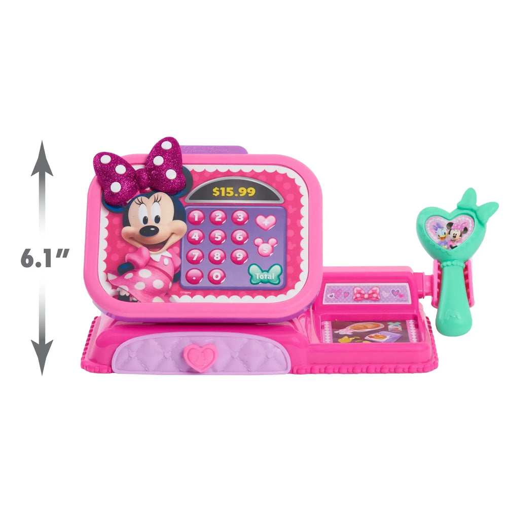 Disney Junior Minnie Mouse Bowtique Cash Register with Realistic Sounds, Pretend Play Money and Scanner, Preschool Ages 3 up by Just Play - USA MEGA SHOP