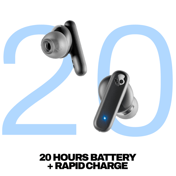 Skullcandy Smokin' Buds XT True Wireless in-Ear Earbuds, Black