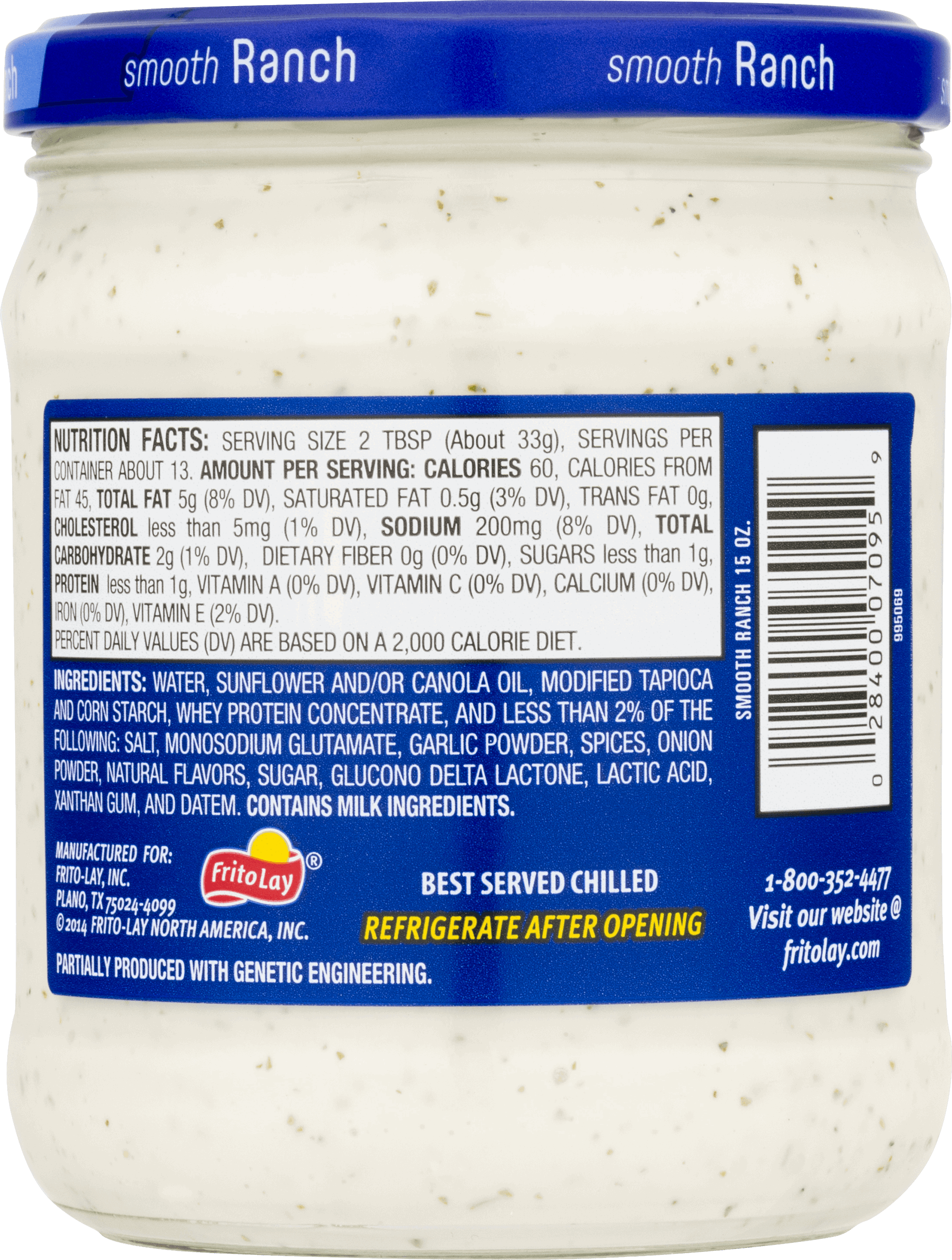 Lay's Smooth Ranch Dip Spread in a 15 Ounce Jar with Tangy Buttermilk Flavor