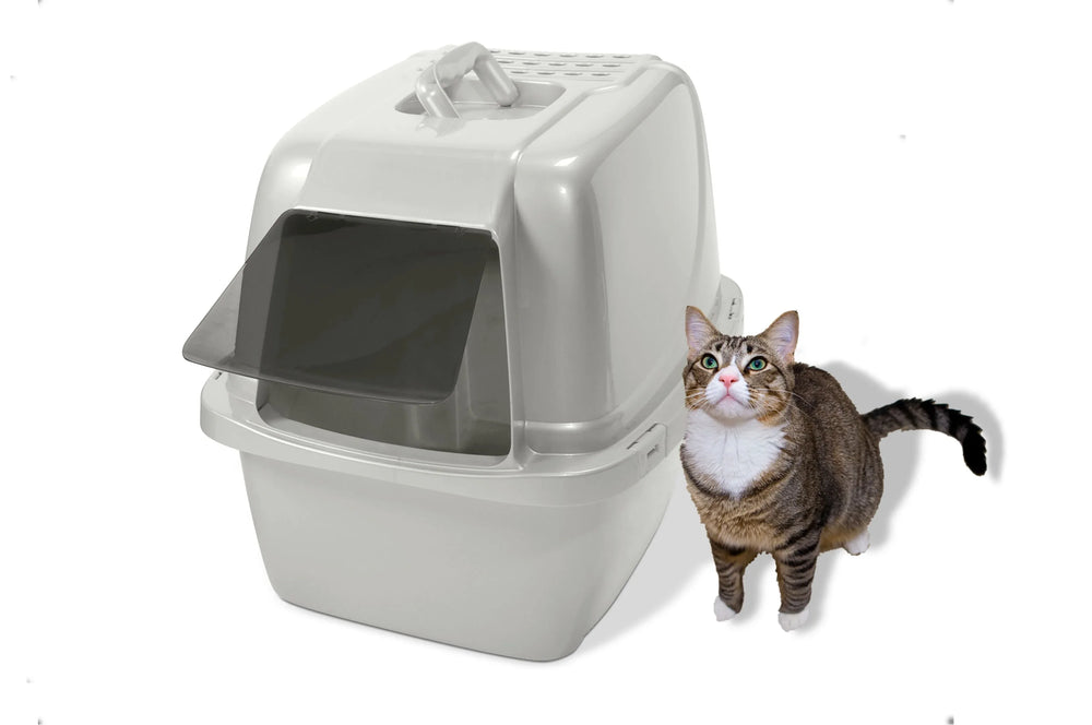 Van Ness Pets Odor Control Large Enclosed Cat Litter Box, Hooded, Pearl - USA MEGA SHOP