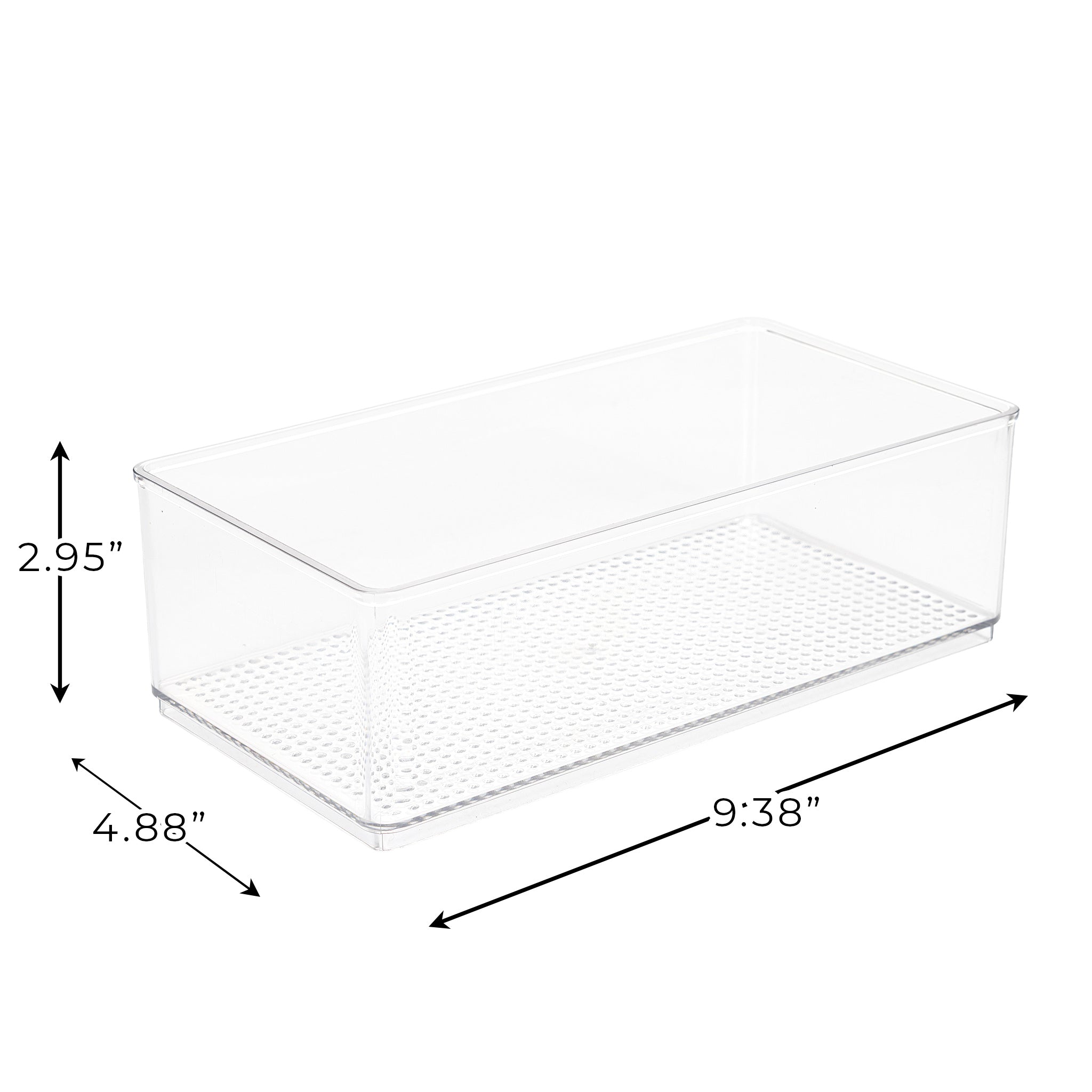 Mainstays Large Clear Plastic Organizer Bin for Bathroom