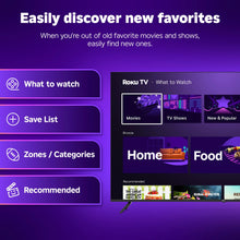 Streaming discovery menu with what to watch categories