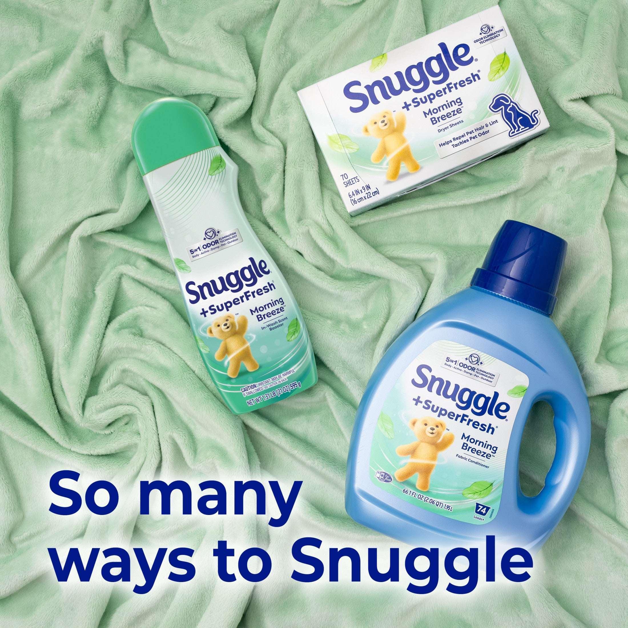 Snuggle SuperFresh Liquid Fabric Softener with Odor Eliminating Technology, Morning Breeze, 35.7 oz, 40 Loads