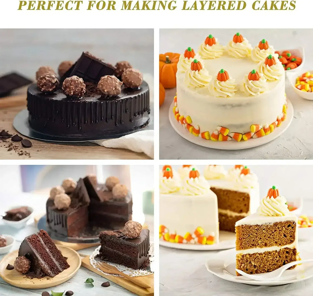 Vesteel Cake Pan, Stainless Steel Round Layer Cake Baking Pans, Non-Toxic & Healthy, Mirror Finish & Dishwasher Safe - USA MEGA SHOP