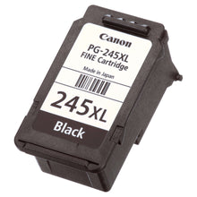 Canon PG-245XL black ink cartridge with label and barcode on dark cartridge body