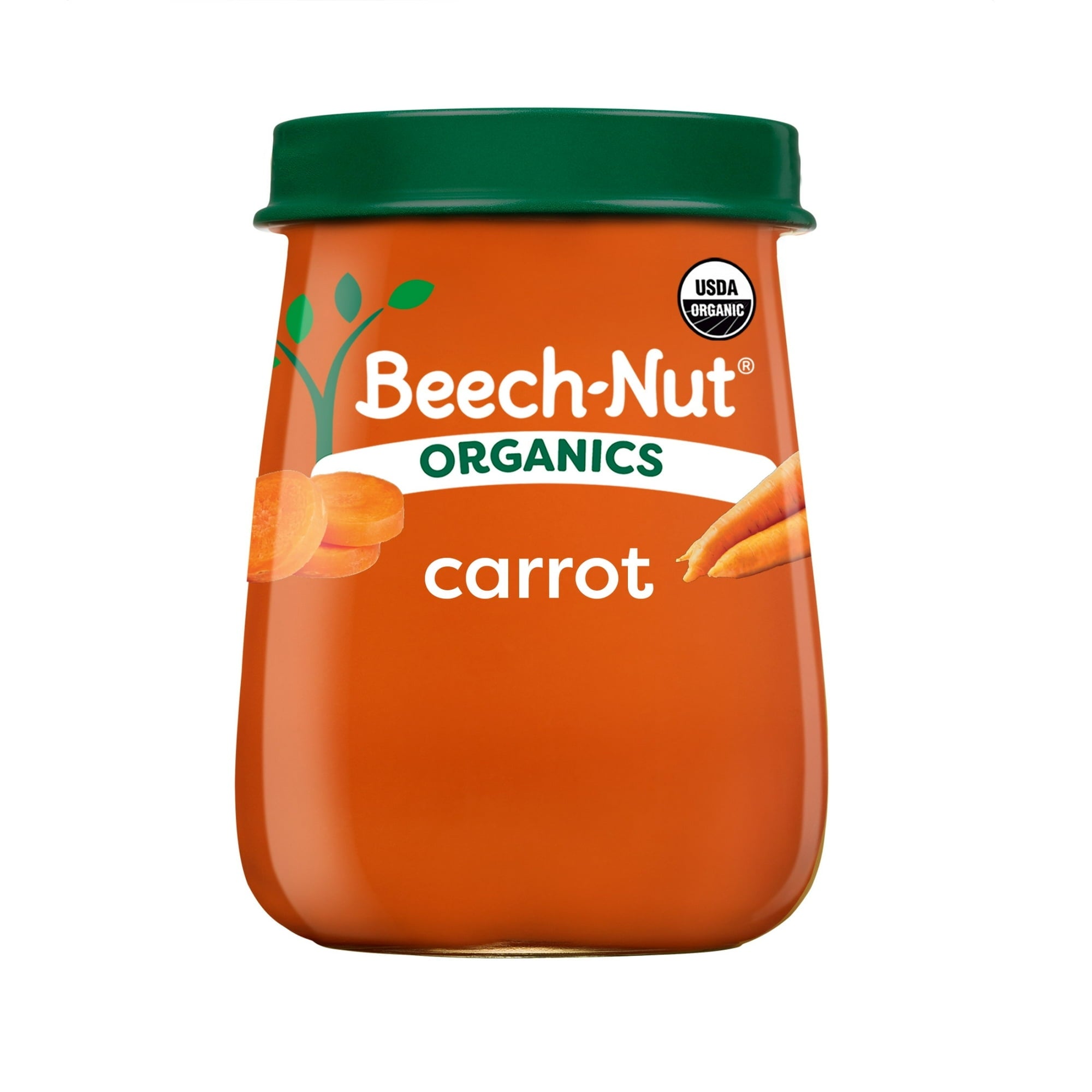 (6 pack) Beech-Nut Organics Stage 1 Organic Baby Food, Carrots, 4 oz Jar