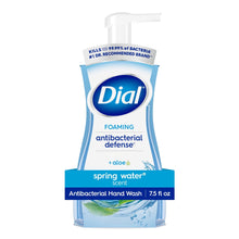 Dial foaming antibacterial hand wash bottle with aloe, spring water scent, 7.5 fl oz