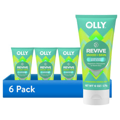 (6 pack) OLLY Revive Body Scrub Exfoliates & Repairs Skin Barrier Neroli Dew, 6 oz
