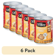Wet dog food cans, chicken and rice dinner, 6 pack set