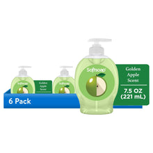6-pack liquid hand soap pump bottles, green Golden Apple Scent, 7.5 oz each