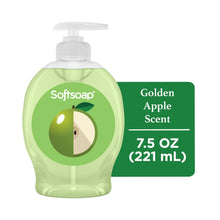 Liquid hand soap pump bottle, green Golden Apple Scent, 7.5 oz (221 mL)