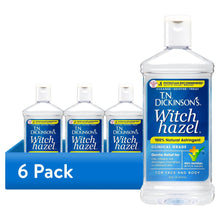 T.N. Dickinson's Witch hazel astringent 6-pack bottles for face and body